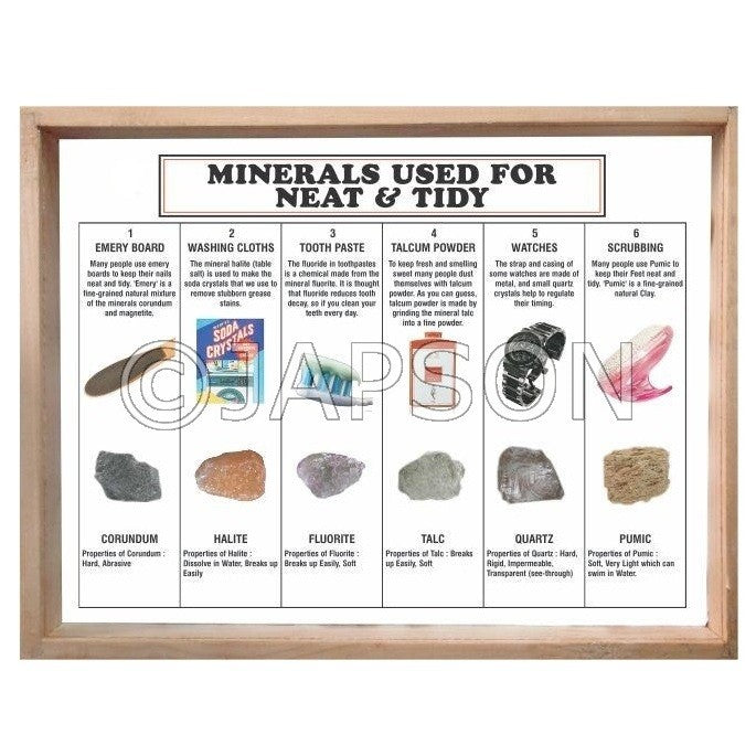 Minerals Used for Neat & Tidy, Set of 6 Minerals Used for Neat & Tidy, Set of 6